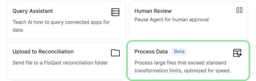The Process Data tile in the Skill Library